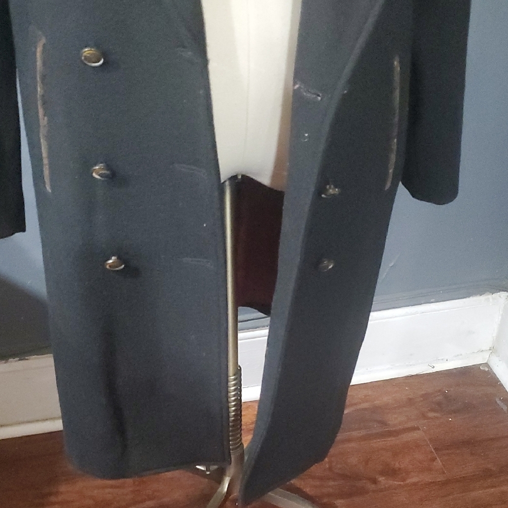 David Benjamin Elegant Black Vintage  Double-Breasted Pea Coat - Picture 9 of 17